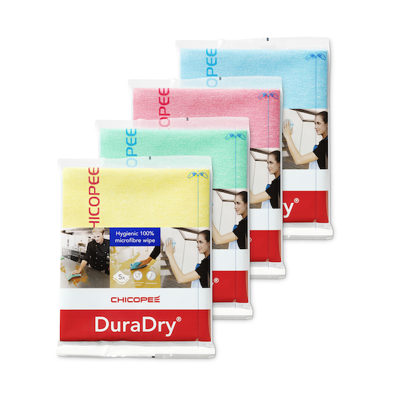 Duradry antibacteriele, food contact safe micorvezeldoek